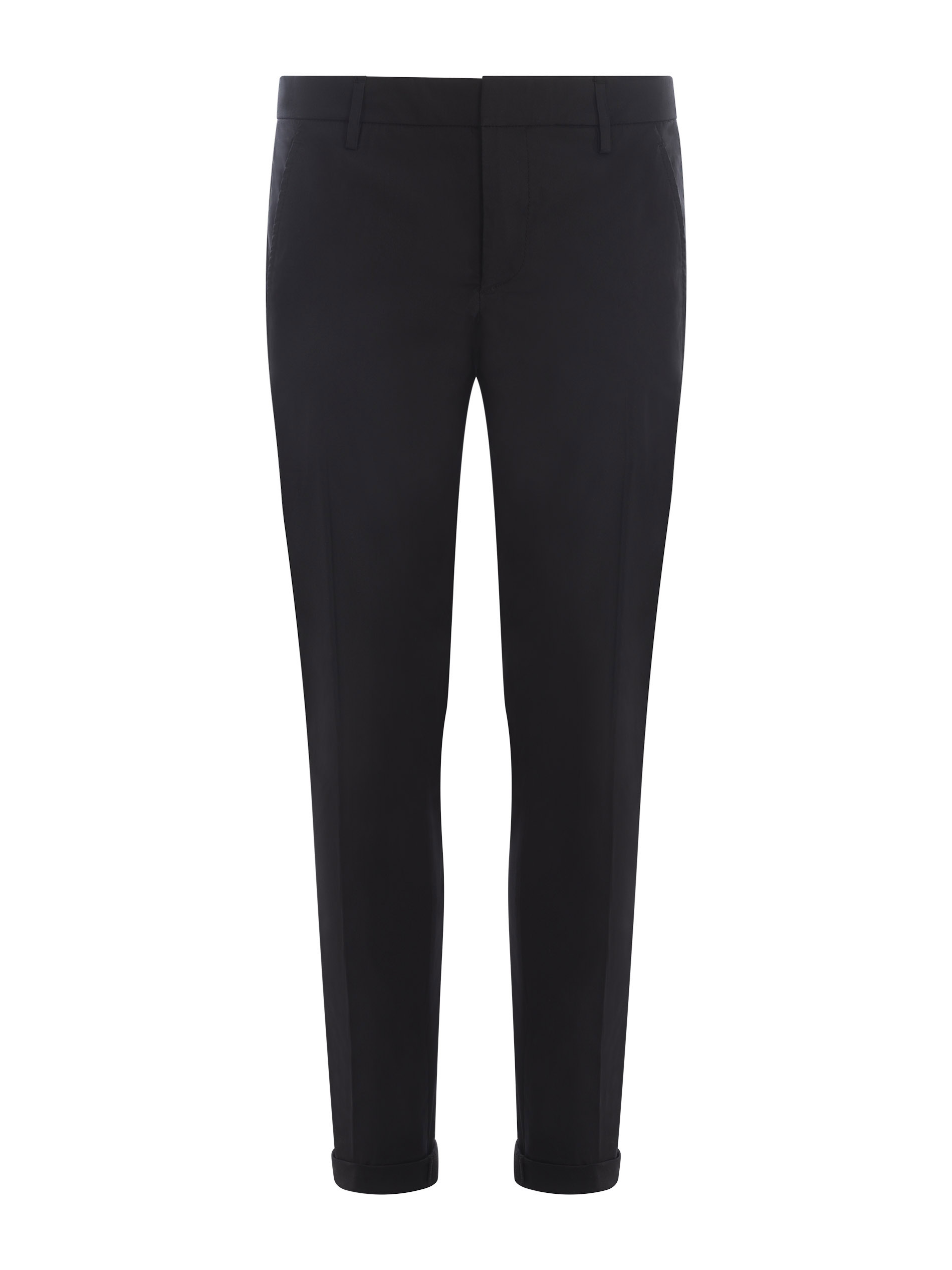 Dondup Gaubert Stretch Cotton Trousers In Nero