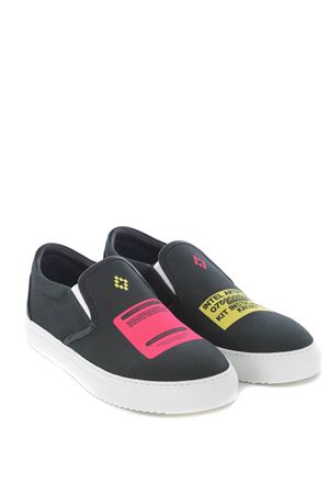 Scarpe slip on Marcelo Burlon wings CMIA079R21FAB0011069 black - blue neon  | FRMODA.com