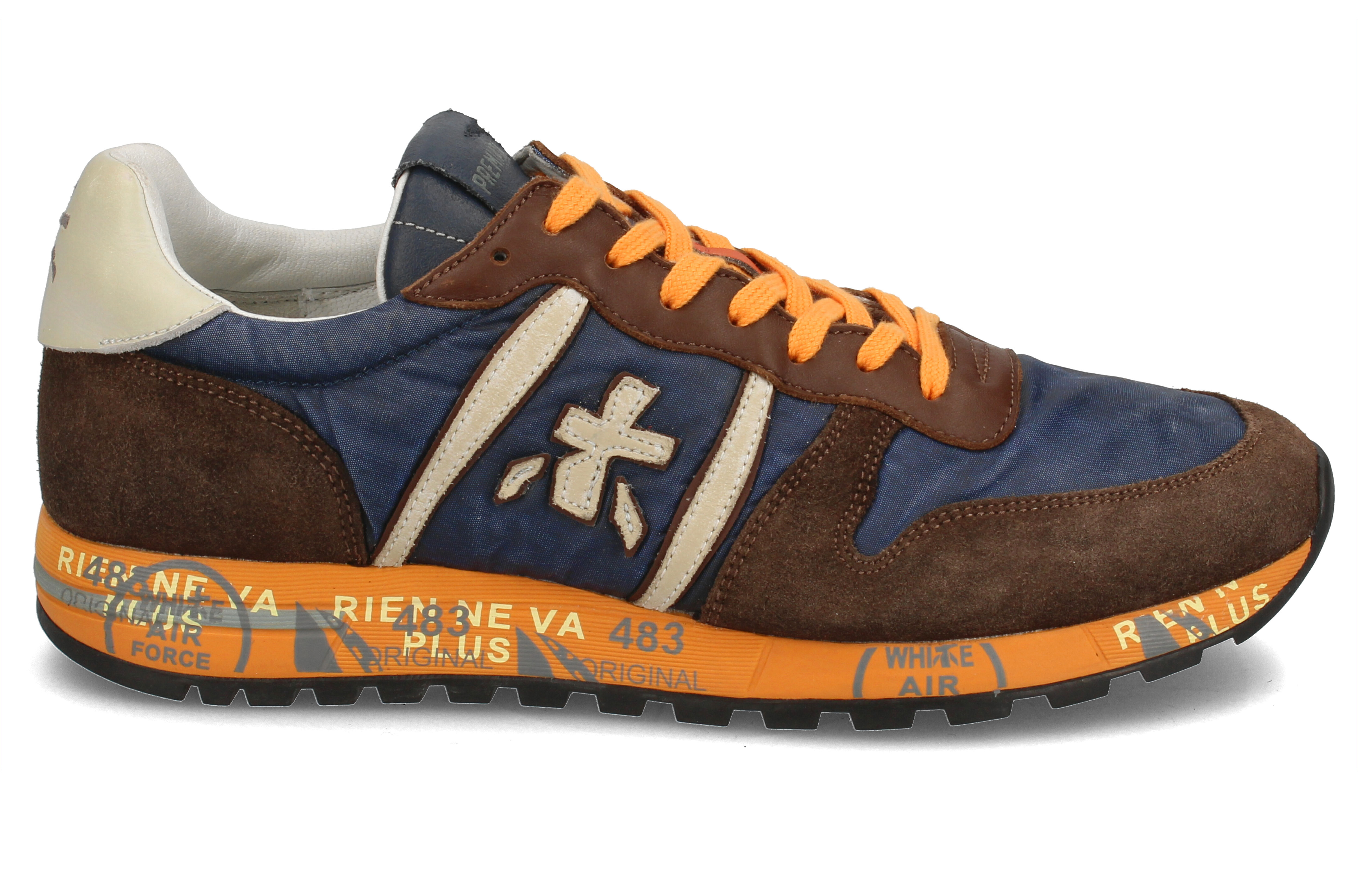 Halbschuhe Sneaker Premiata Eric 3296 pelle nera AI19