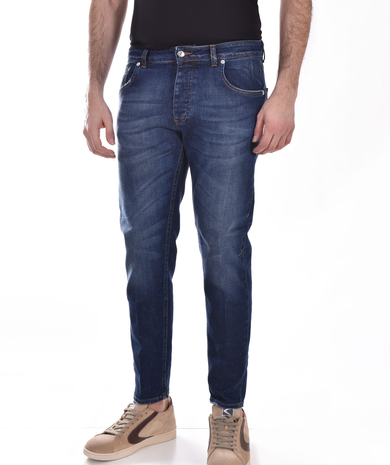 Jeans Be Able Davis shorter skinny blu scuro - BE ABLE - Vectory uomo