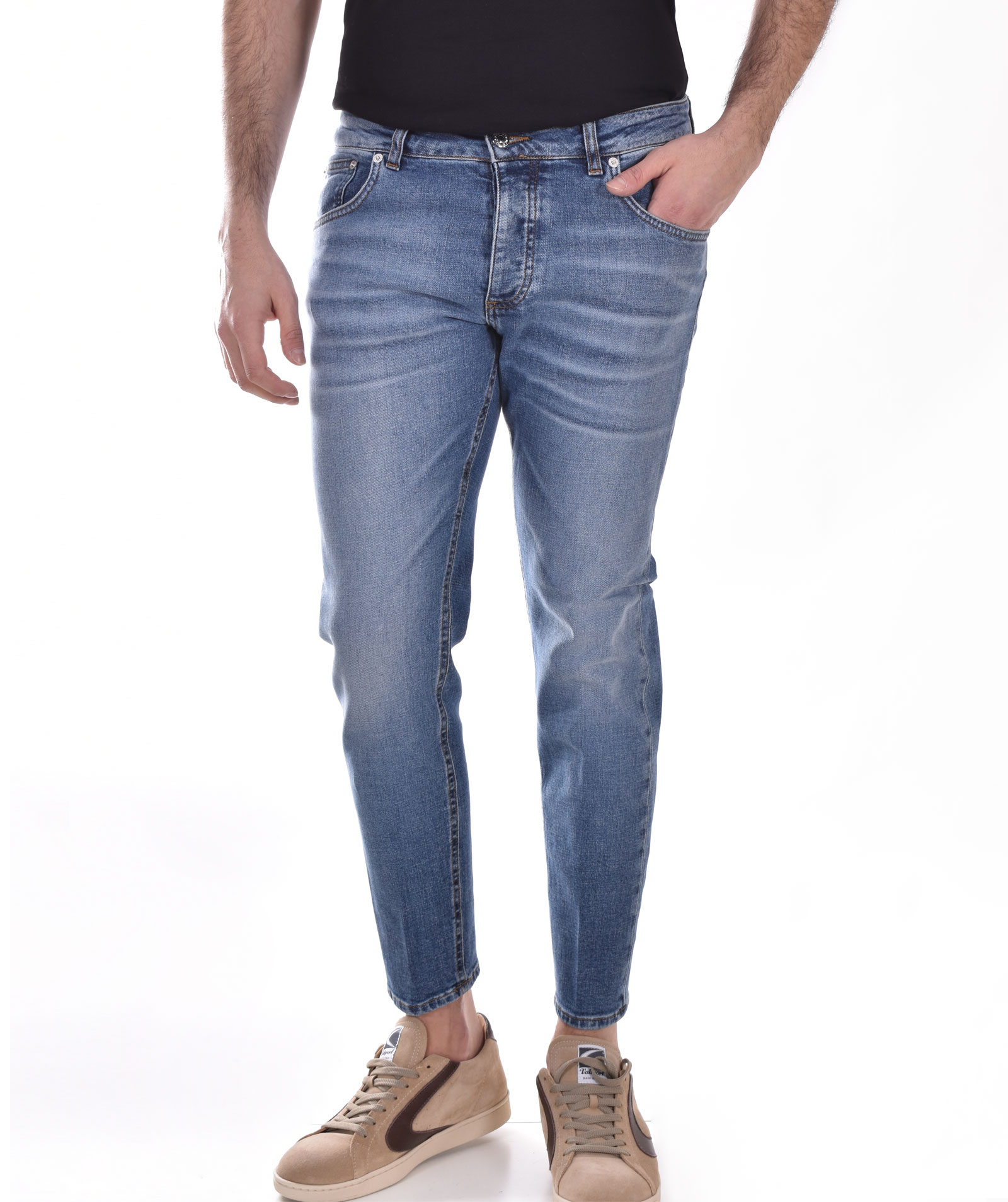 Jeans Be Able Davis shorter skinny blu chiaro - BE ABLE - Vectory uomo