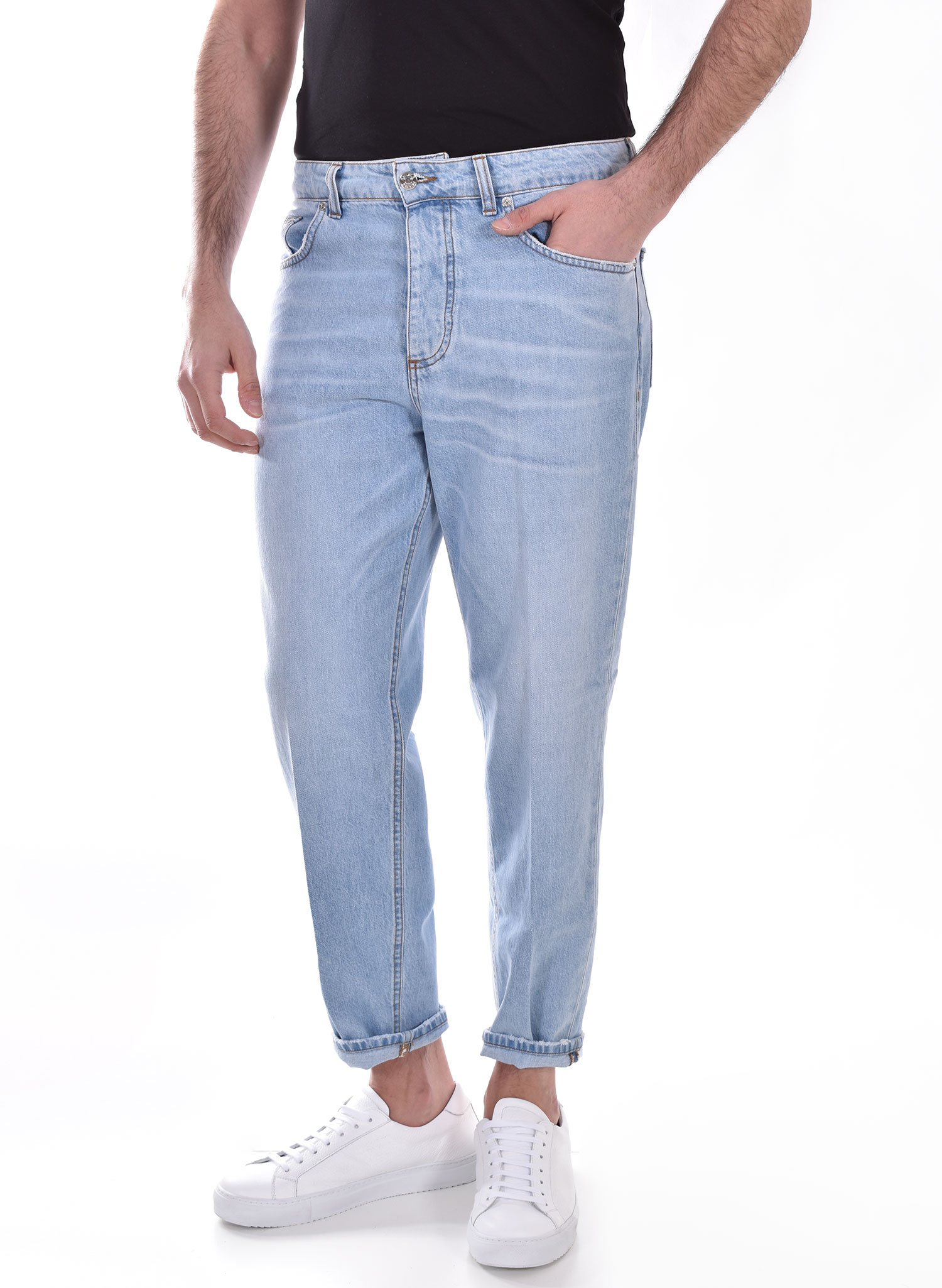 Pantalone Be Able Leonardo blu chiaro corto largo - BE ABLE - Vectory uomo