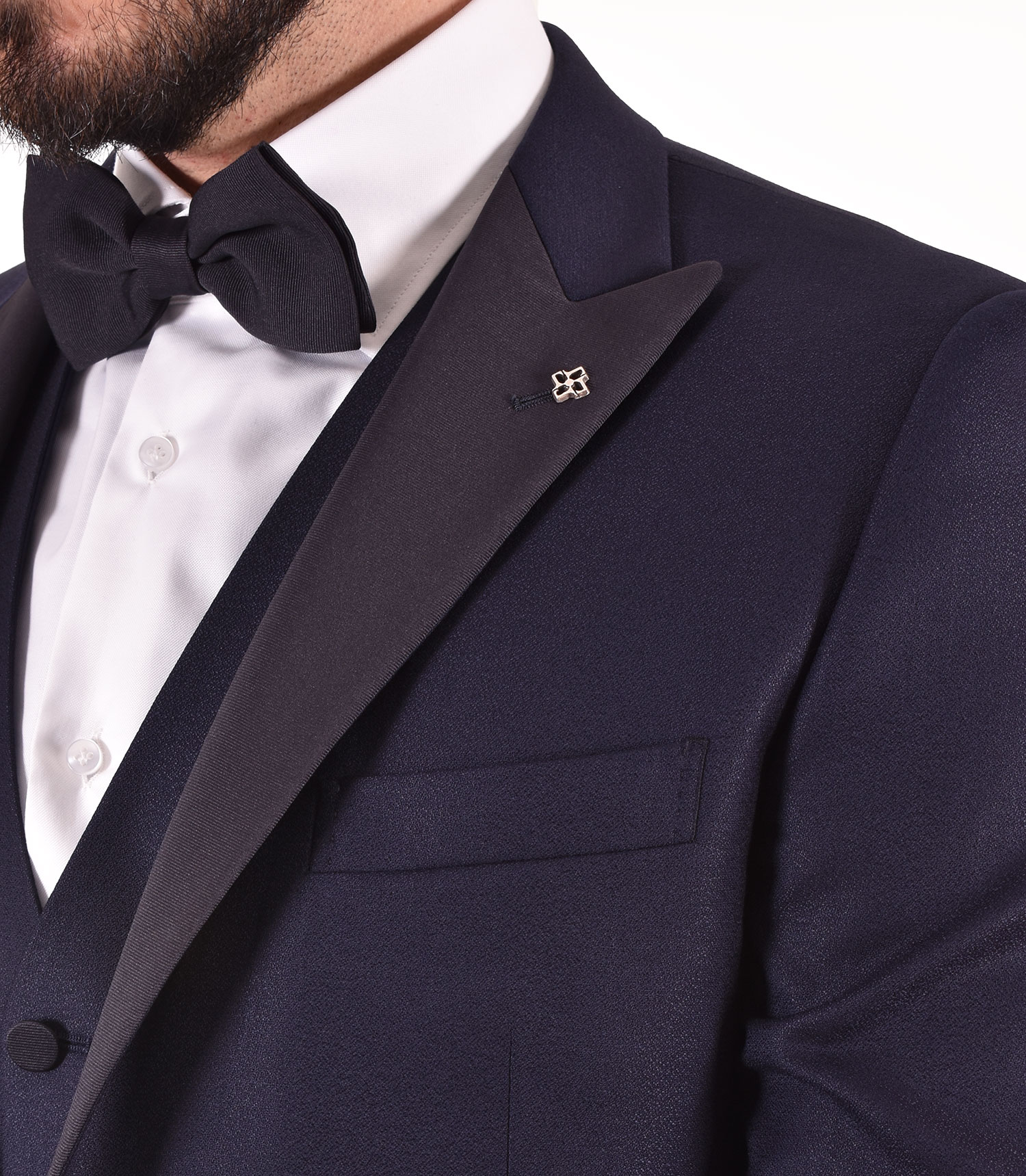 Abito Tagliatore smoking gilet blu lana seta EFBR15A01 - TAGLIATORE -  Vectory uomo
