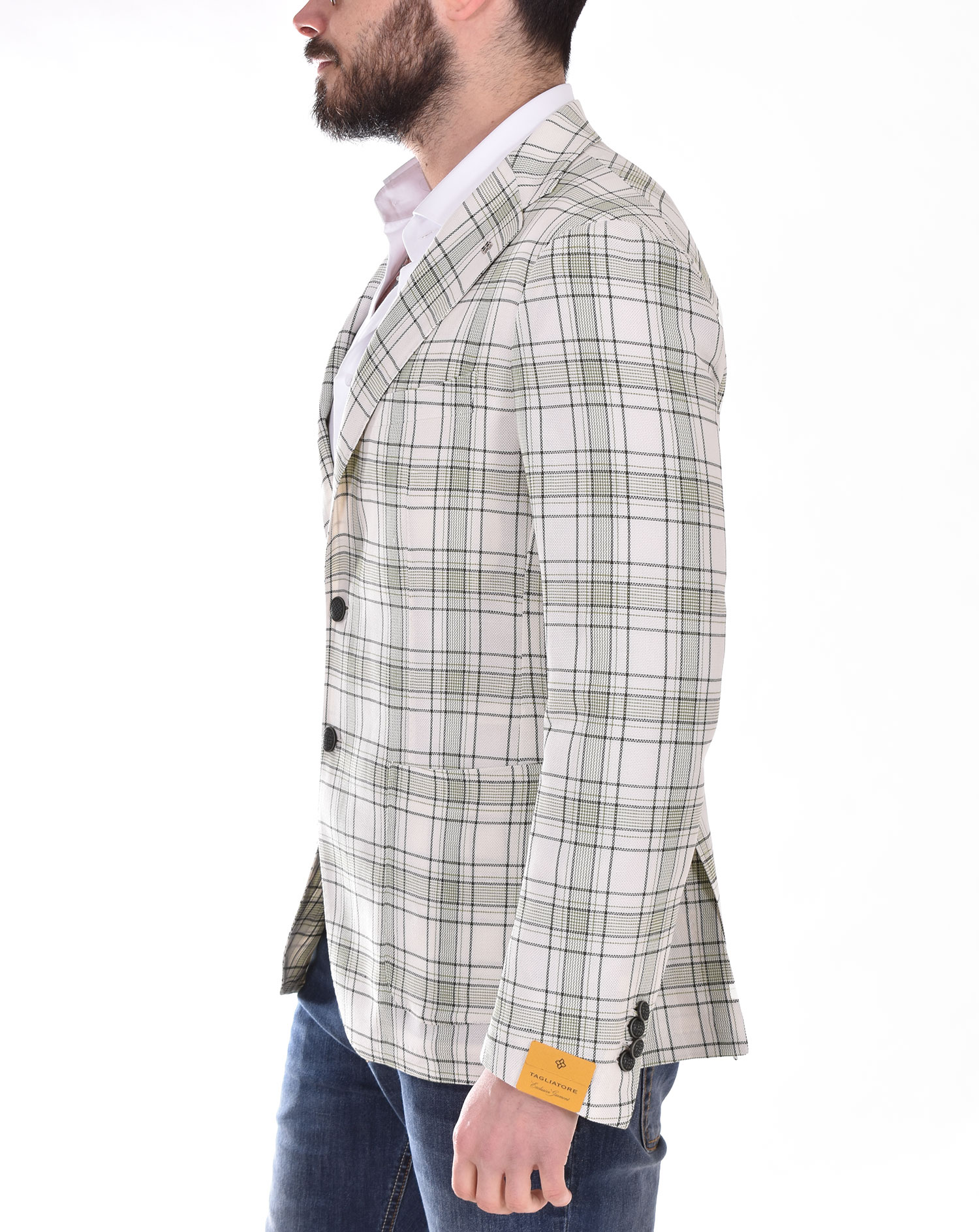 Giacca Tagliatore quadri bianco crema verde G-DAKAR - TAGLIATORE - Vectory  uomo