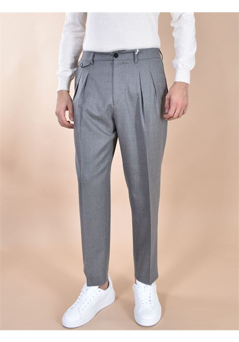 Be Able Sam trousers in grey melange virgin wool BE ABLE | WFS02