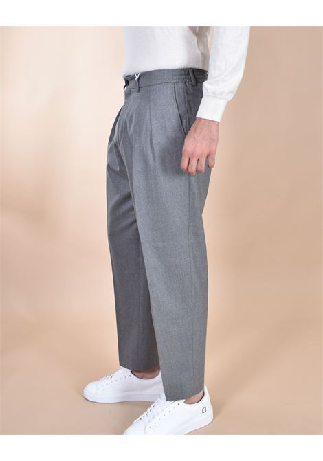 Be Able Sam trousers in grey melange virgin wool BE ABLE | WFS02