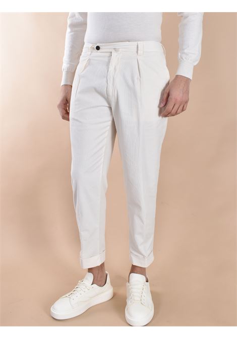 Chiaia ecru ribbed velvet Berwich trousers BERWICH | DV0122BX275