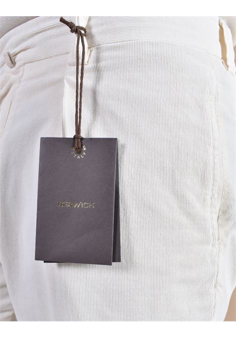 Chiaia ecru ribbed velvet Berwich trousers BERWICH | DV0122BX275