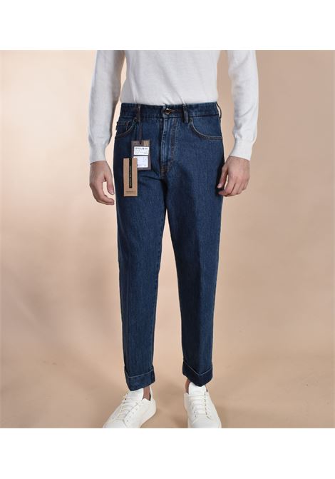 jeans Berwich largo chiaia blu scuro risvolti BERWICH | KK1002SW