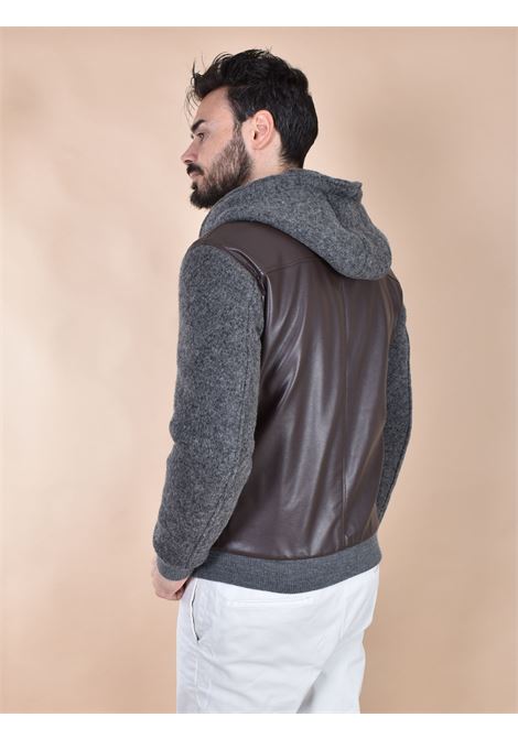 Giubbotto BoB Crystal marrone pelle lana BOB | CRYSTAL1