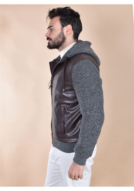 Giubbotto BoB Crystal marrone pelle lana BOB | CRYSTAL1