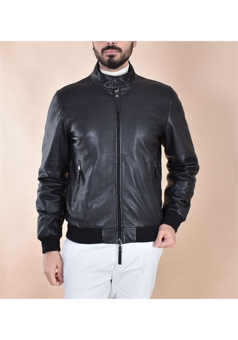 Giubbotto Bully pelle nera biker BULLY | 565401