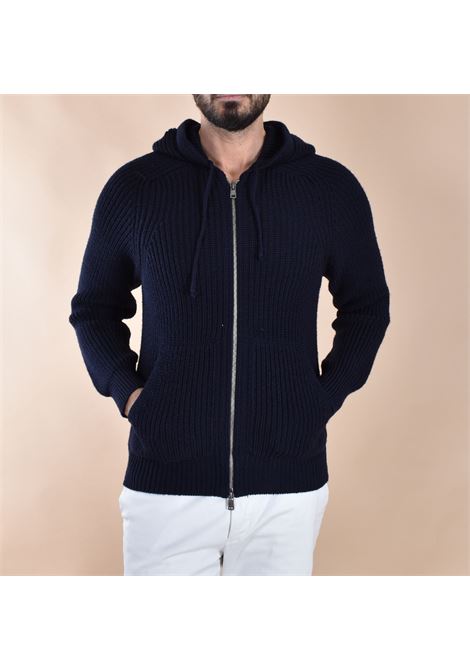 Felpa giubbino Circolo 1901 lana blu notte full zip hoodie CIRCOLO 1901 | CN51561265