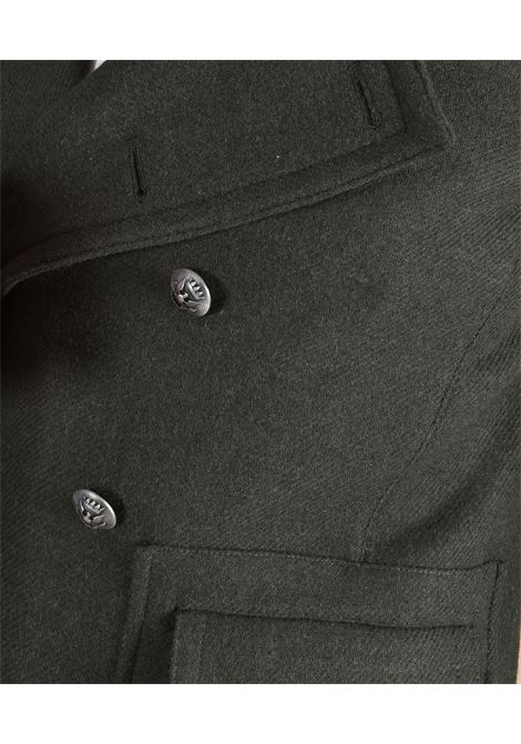 Cappotto Daniele Alessandrini doppiopetto lungo verde DANIELE ALESSANDRINI | K102131