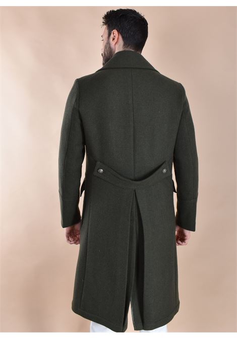 Cappotto Daniele Alessandrini doppiopetto lungo verde DANIELE ALESSANDRINI | K102131