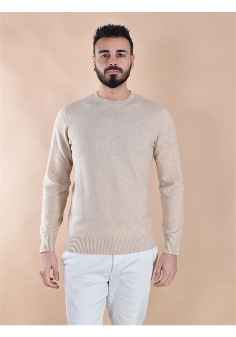 Daniele Alessandrini beige crew neck sweater DANIELE ALESSANDRINI | M02001