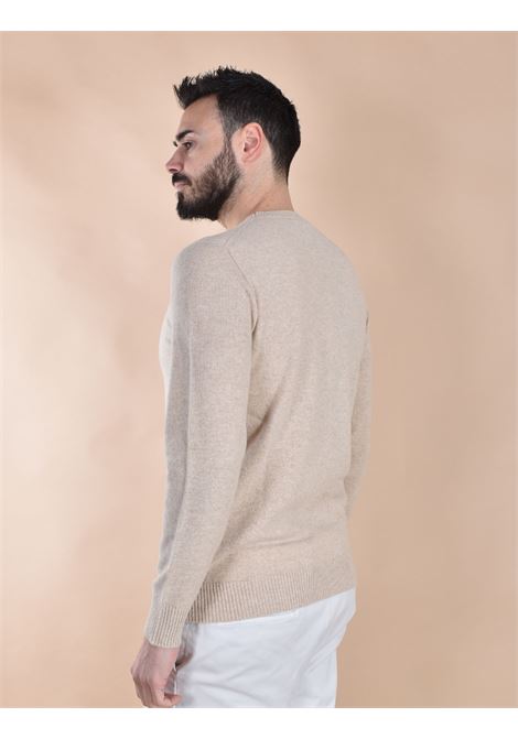 Daniele Alessandrini beige crew neck sweater DANIELE ALESSANDRINI | M02001