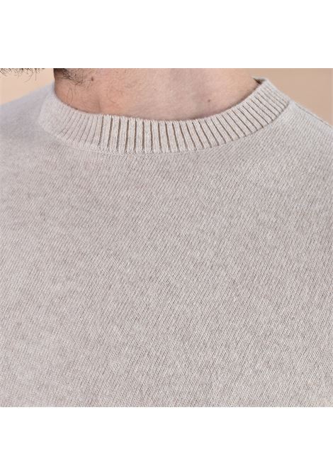 Daniele Alessandrini beige crew neck sweater DANIELE ALESSANDRINI | M02001