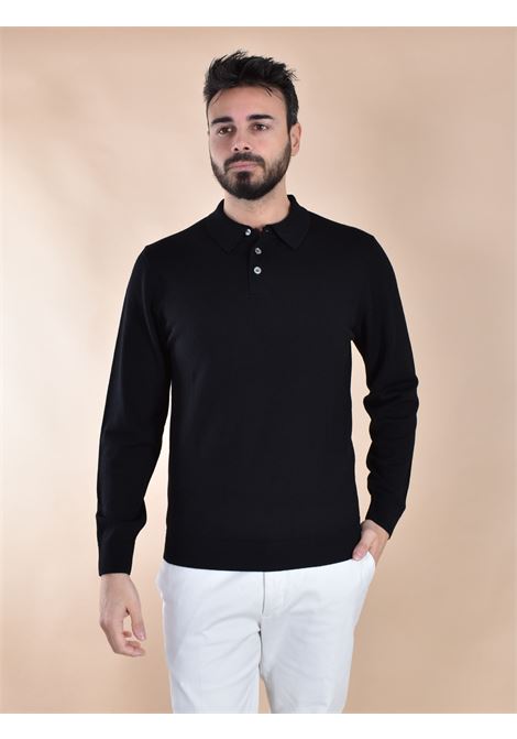 Polo Daniele Fiesoli rasata merino extrafine nera DANIELE FIESOLI | 9044013