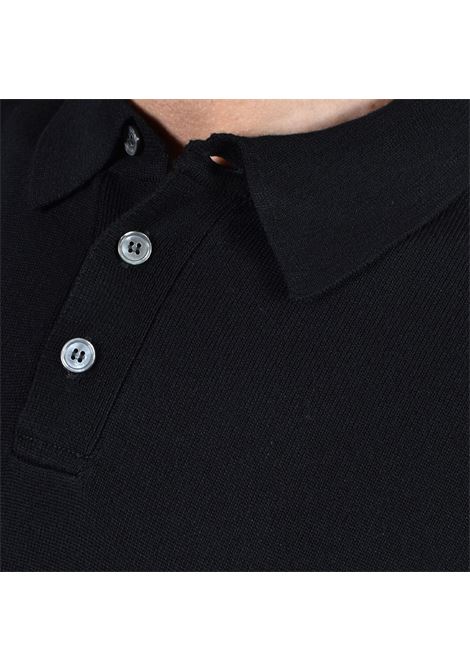 Polo Daniele Fiesoli rasata merino extrafine nera DANIELE FIESOLI | 9044013