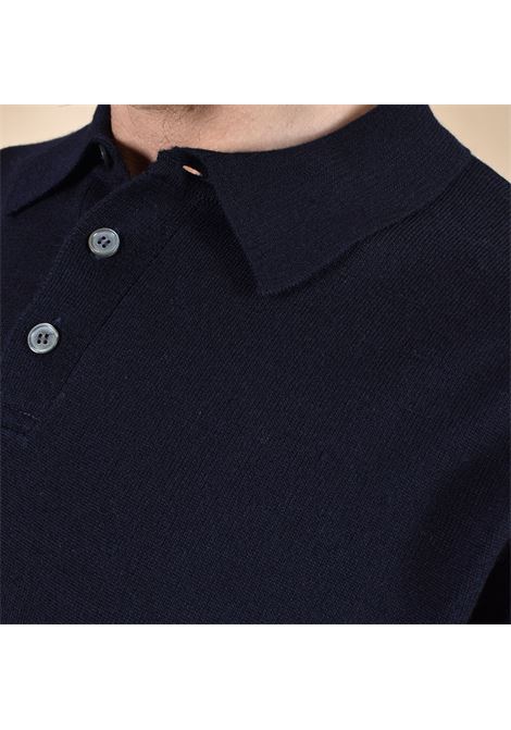 Polo Daniele Fiesoli rasata merino extrafine blu DANIELE FIESOLI | 9044023