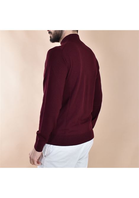 Daniele Fiesoli zip-up turtleneck sweater in burgundy DANIELE FIESOLI | DF904853