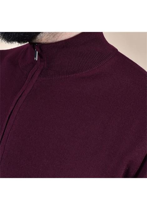 Daniele Fiesoli zip-up turtleneck sweater in burgundy DANIELE FIESOLI | DF904853