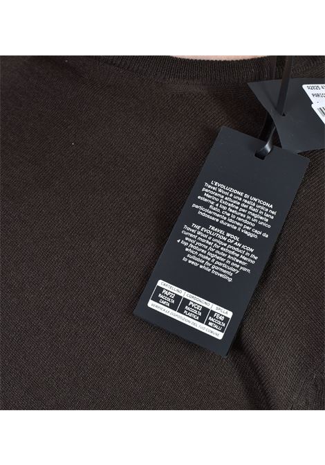 Gran Sasso Rundhalspullover aus brauner Reisewolle GRAN SASSO | 43167 17190190