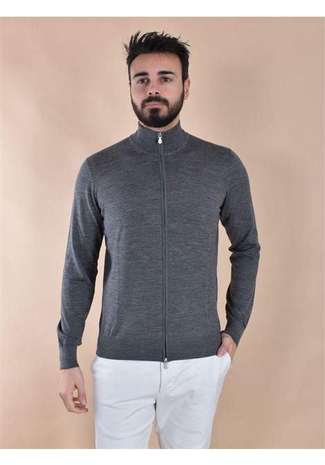 Gran Sasso Super Tasmania graue Strickjacke mit hohem Kragen und Rei?verschluss GRAN SASSO | 45144 14790083