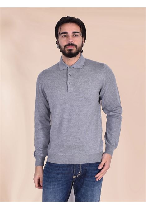 Polo Gran Sasso maglia tennis merinos extrafine grigio GRAN SASSO | 55112 14290071