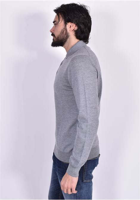 Polo Gran Sasso maglia tennis merinos extrafine grigio GRAN SASSO | 55112 14290071