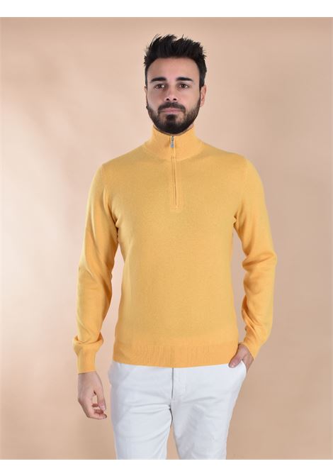 Maglia Lupetto Gran Sasso cashmere lana zip ocra GRAN SASSO | 55126 19699319