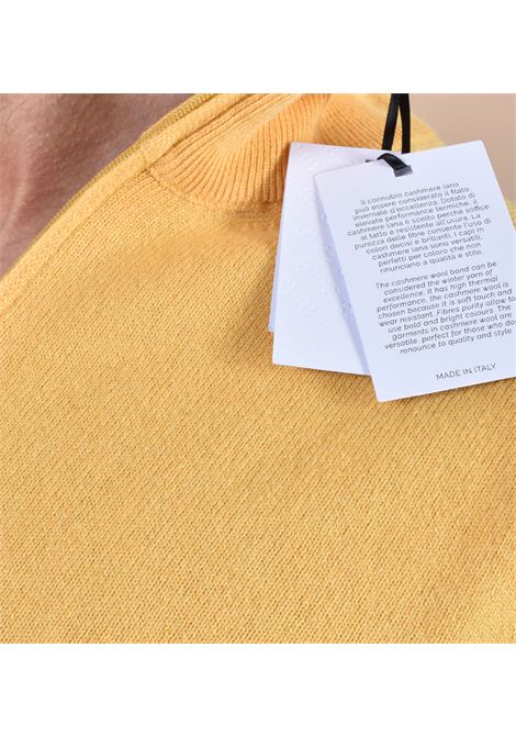 Maglia Lupetto Gran Sasso cashmere lana zip ocra GRAN SASSO | 55126 19699319