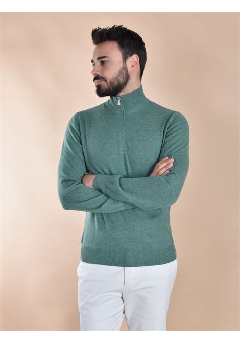 Maglia Lupetto Gran Sasso cashmere lana zip verde GRAN SASSO | 55126 19699423
