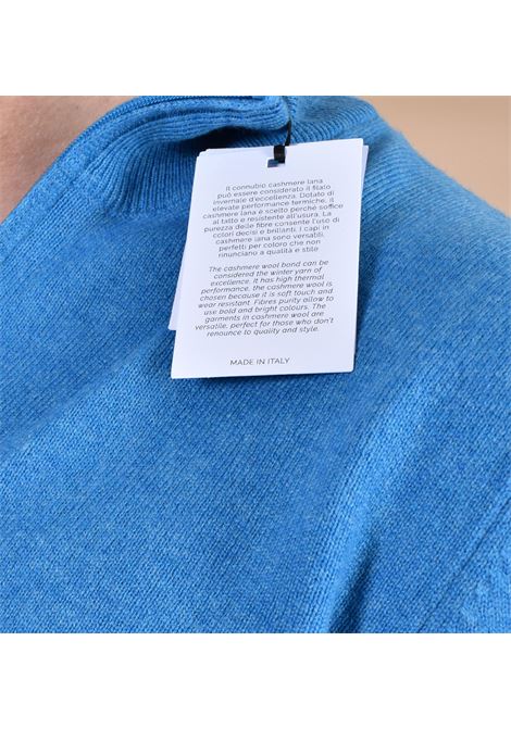 Gran Sasso Kaschmir-Wollpullover mit Rollkragen und Rei?verschluss in Hellblau GRAN SASSO | 55126 19699566