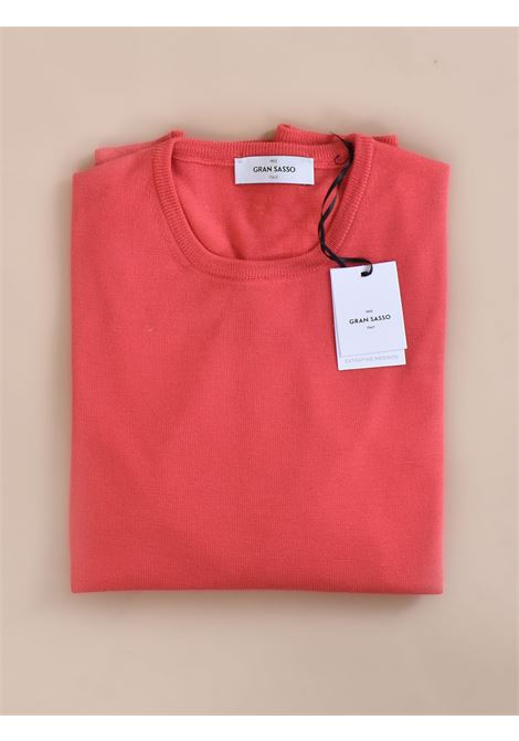 Pull Gran Sasso ? col rond en laine m?rinos extra-fine couleur fraise GRAN SASSO | 55159 14299225