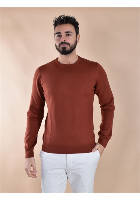 Pull Gran Sasso en laine m?rinos extrafine ? col rond couleur rouille GRAN SASSO | 55159 14299378