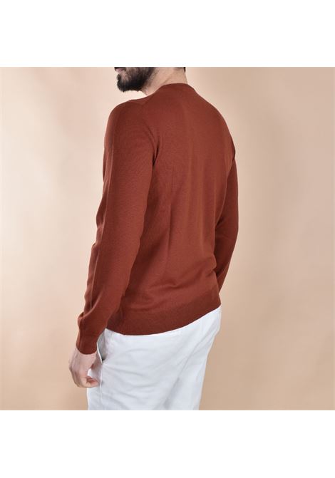 Pull Gran Sasso en laine m?rinos extrafine ? col rond couleur rouille GRAN SASSO | 55159 14299378