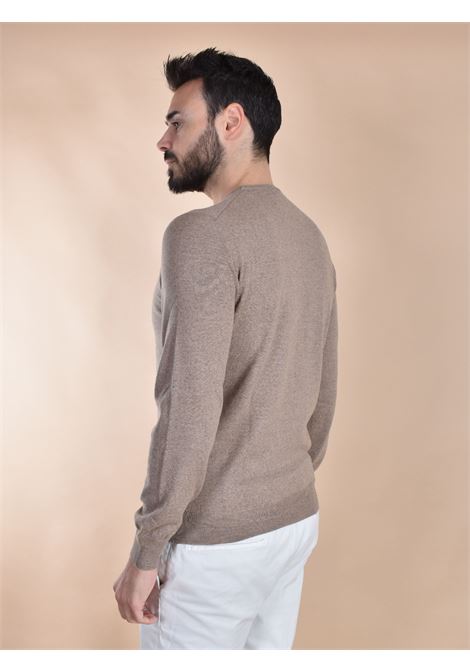 Maglia Gran Sasso extrafine merinos nocciola girocollo sottile GRAN SASSO | 57167 14499131