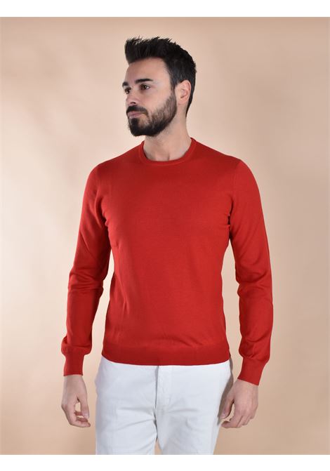 Maglia Gran Sasso extrafine merinos rosso girocollo sottile GRAN SASSO | 57167 14499241