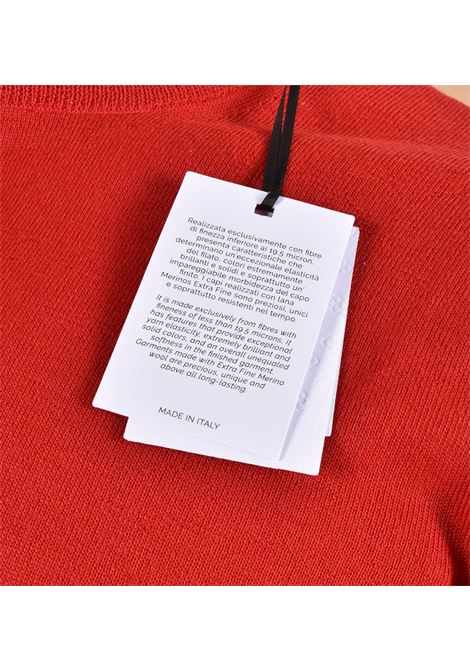 Maglia Gran Sasso extrafine merinos rosso girocollo sottile GRAN SASSO | 57167 14499241