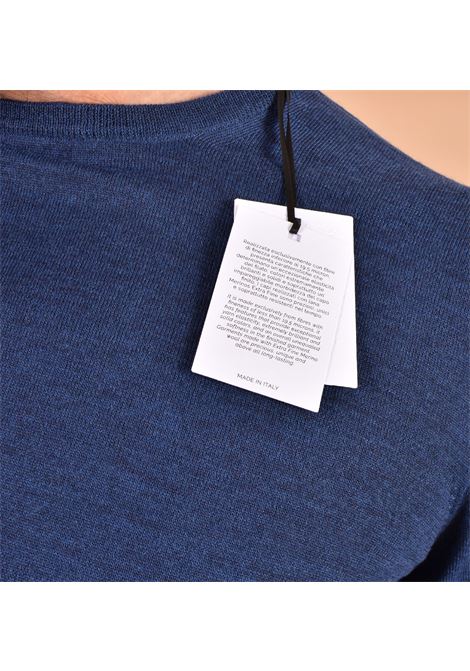 Maglia Gran Sasso extrafine merinos blu girocollo sottile GRAN SASSO | 57167 14499589