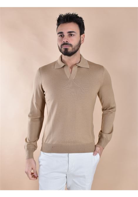 Polo  beige sans boutons ? col en V Gran Sasso Athleisure GRAN SASSO | 57189 14813111