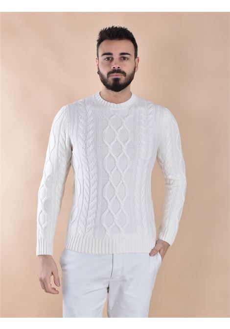 Maglione Luigi Gentile treccia bianco LUIGI GENTILE | 124201