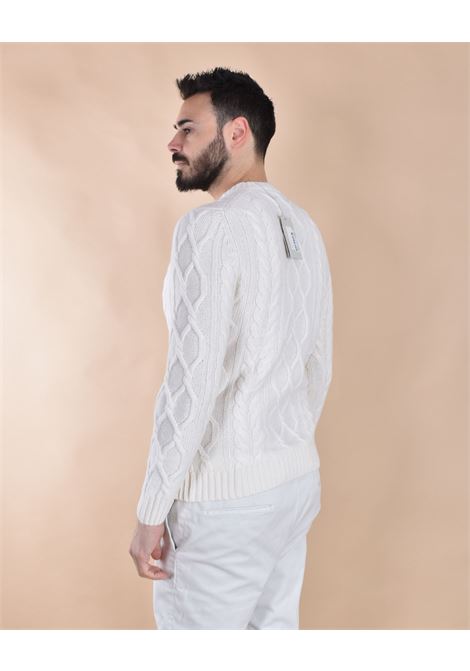 Maglione Luigi Gentile treccia bianco LUIGI GENTILE | 124201