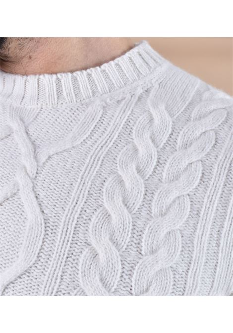 Maglione Luigi Gentile treccia bianco LUIGI GENTILE | 124201