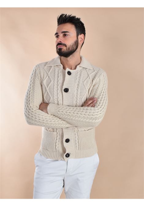 Cardigan polo Rakki Crown Steve McQueen avorio Rakkì | CROWN POLO01