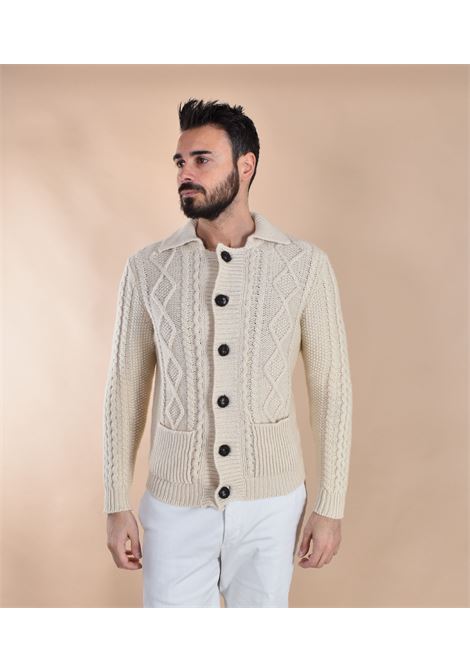 Cardigan polo Rakki Crown Steve McQueen avorio Rakkì | CROWN POLO01