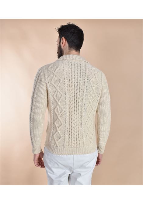 Cardigan polo Rakki Crown Steve McQueen avorio Rakkì | CROWN POLO01