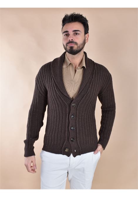 Gilet Rakki, pull ? col ch?le, chocolat, style old school, soldat Rakkì | SOLDIER02